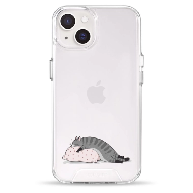 Чохол Pump Transparency Silver Button Case для iPhone 14 Cat On The Pillow - цена, характеристики, отзывы, рассрочка, фото 1