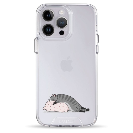 Чехол Pump Transparency Silver Button Case for iPhone 14 Pro Max Cat On The Pillow - цена, характеристики, отзывы, рассрочка, фото 1