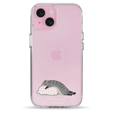 Чохол Pump Transparency Silver Button Case для iPhone 15 Cat On The Pillow - цена, характеристики, отзывы, рассрочка, фото 1