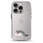 Чохол Pump Transparency Silver Button Case для iPhone 15 Pro Cat On The Pillow