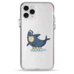 Чехол Pump Transparency Silver Button Case for iPhone 11 Pro Cat In Shark