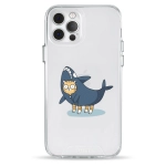 Чехол Pump Transparency Silver Button Case for iPhone 12/12 Pro Cat In Shark