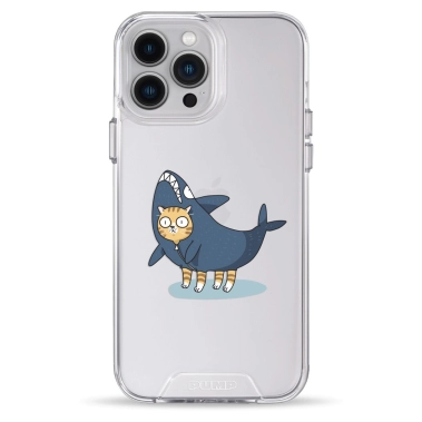 Чохол Pump Transparency Silver Button Case для iPhone 13 Pro Max Cat In Shark - цена, характеристики, отзывы, рассрочка, фото 1