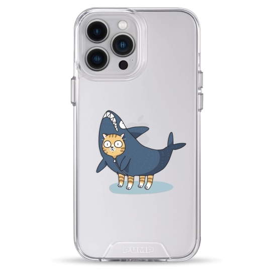 Чехол Pump Transparency Silver Button Case for iPhone 13 Pro Max Cat In Shark - цена, характеристики, отзывы, рассрочка, фото 1