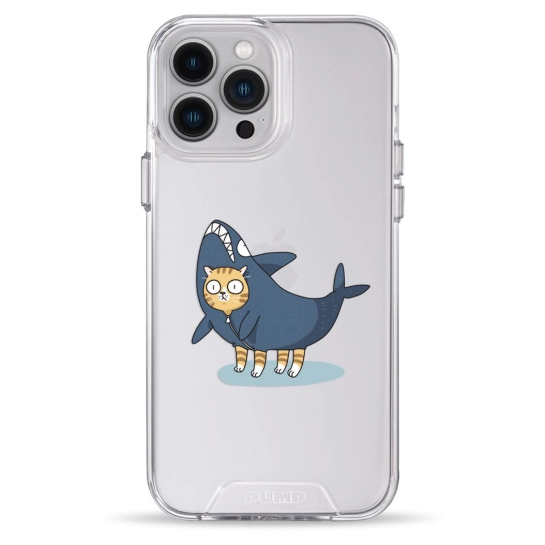 Чохол Pump Transparency Silver Button Case для iPhone 13 Pro Max Cat In Shark