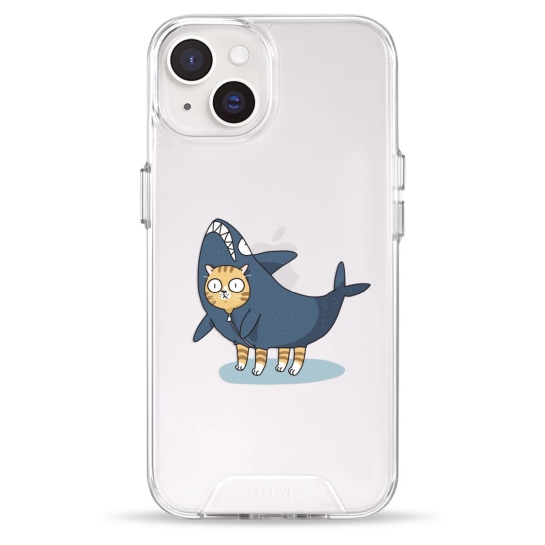 Чехол Pump Transparency Silver Button Case for iPhone 14 Cat In Shark - цена, характеристики, отзывы, рассрочка, фото 1
