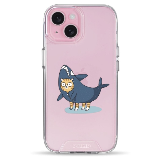 Чехол Pump Transparency Silver Button Case for iPhone 15 Cat In Shark - цена, характеристики, отзывы, рассрочка, фото 1