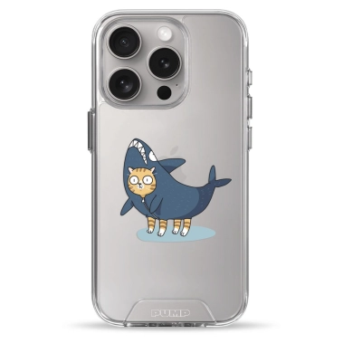 Чехол Pump Transparency Silver Button Case for iPhone 15 Pro Cat In Shark - цена, характеристики, отзывы, рассрочка, фото 1