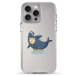 Чехол Pump Transparency Silver Button Case for iPhone 15 Pro Max Cat In Shark