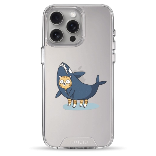Чехол Pump Transparency Silver Button Case for iPhone 15 Pro Max Cat In Shark - цена, характеристики, отзывы, рассрочка, фото 1