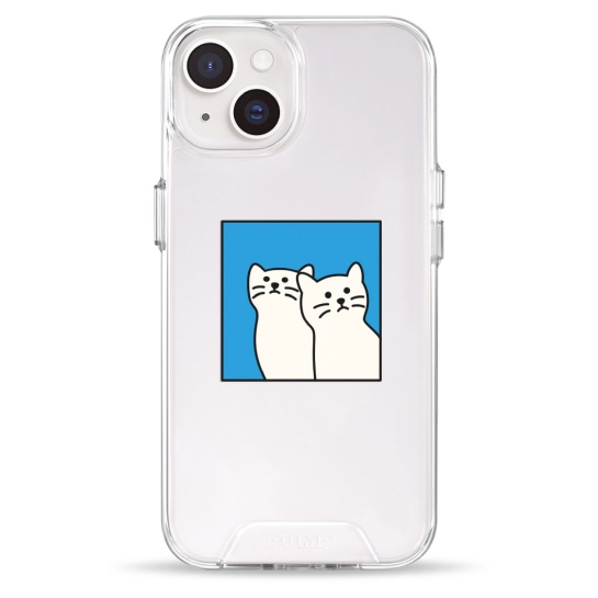 Чохол Pump Transparency Silver Button Case для iPhone 14 Two Cats - ціна, характеристики, відгуки, розстрочка, фото 1