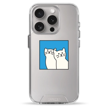 Чехол Pump Transparency Silver Button Case for iPhone 15 Pro Two Cats - цена, характеристики, отзывы, рассрочка, фото 1