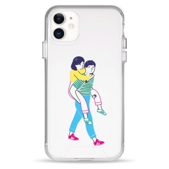 Чохол Pump Transparency Silver Button Case для iPhone 11 Young Couple