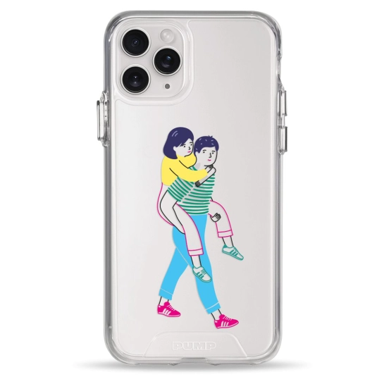 Чохол Pump Transparency Silver Button Case для iPhone 11 Pro Young Couple