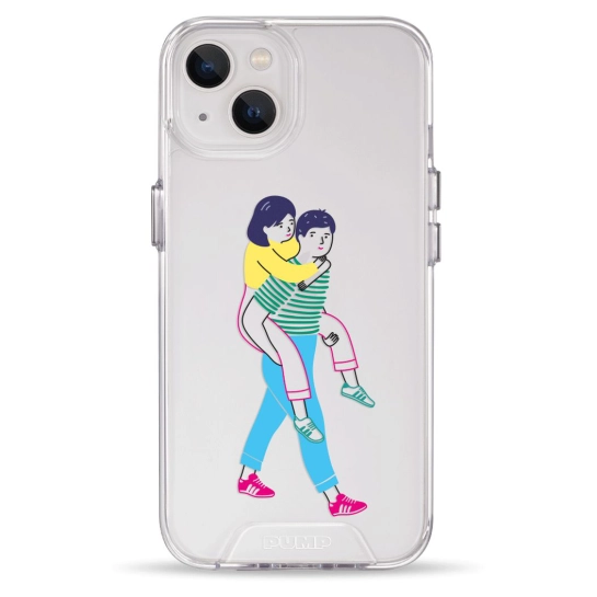 Чехол Pump Transparency Silver Button Case for iPhone 13 Young Couple