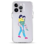 Чохол Pump Transparency Silver Button Case для iPhone 14 Pro Young Couple