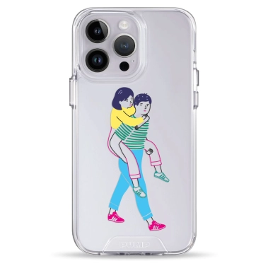 Чехол Pump Transparency Silver Button Case for iPhone 14 Pro Max Young Couple - цена, характеристики, отзывы, рассрочка, фото 1