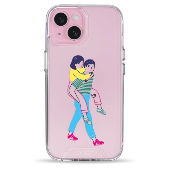 Чохол Pump Transparency Silver Button Case для iPhone 15 Young Couple - ціна, характеристики, відгуки, розстрочка, фото 1
