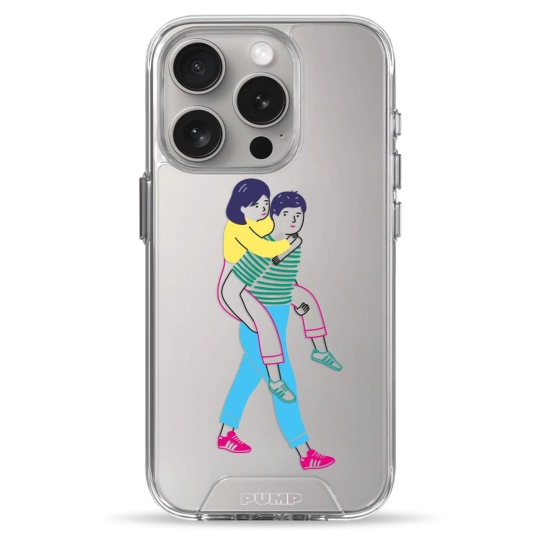 Чохол Pump Transparency Silver Button Case для iPhone 15 Pro Young Couple