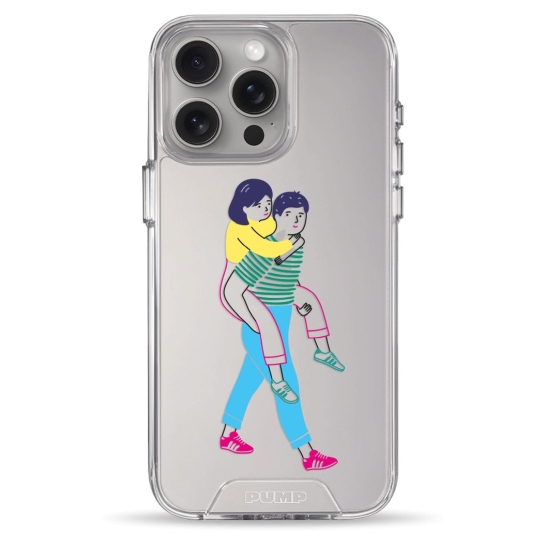 Чохол Pump Transparency Silver Button Case для iPhone 15 Pro Max Young Couple - ціна, характеристики, відгуки, розстрочка, фото 1