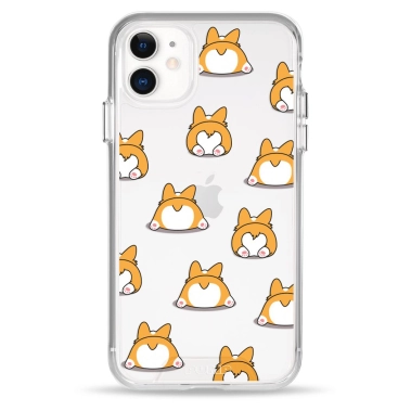 Чехол Pump Transparency Silver Button Case for iPhone 11 Corgi Dog - цена, характеристики, отзывы, рассрочка, фото 1