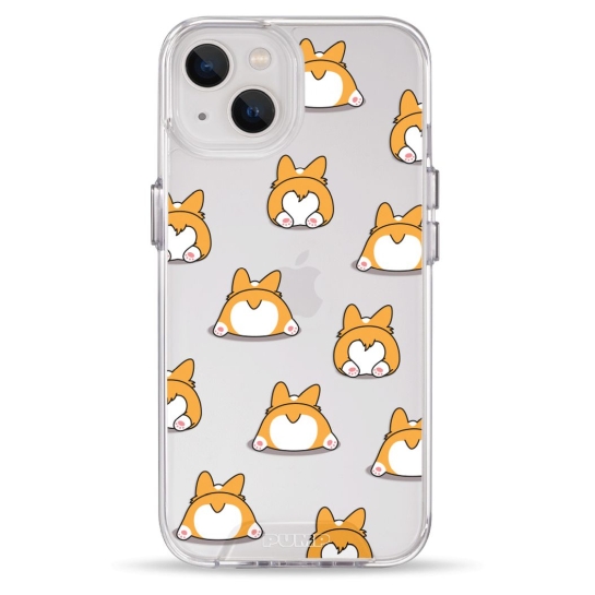 Чехол Pump Transparency Silver Button Case for iPhone 13 Corgi Dog - цена, характеристики, отзывы, рассрочка, фото 1