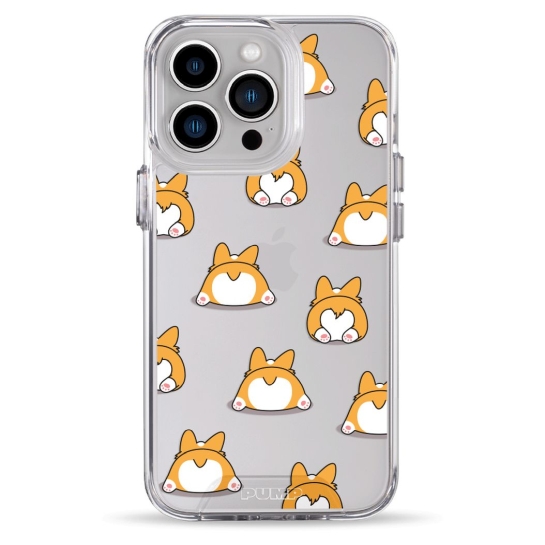 Чехол Pump Transparency Silver Button Case for iPhone 13 Pro Corgi Dog - цена, характеристики, отзывы, рассрочка, фото 1