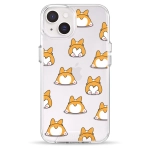 Чехол Pump Transparency Silver Button Case for iPhone 14 Corgi Dog