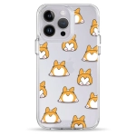 Чехол Pump Transparency Silver Button Case for iPhone 14 Pro Corgi Dog