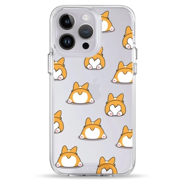 Чохол Pump Transparency Silver Button Case для iPhone 14 Pro Corgi Dog - цена, характеристики, отзывы, рассрочка, фото 1