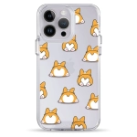 Чехол Pump Transparency Silver Button Case for iPhone 14 Pro Max Corgi Dog