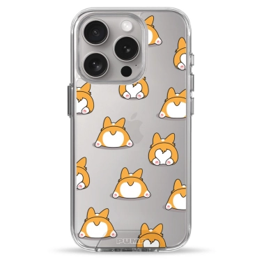 Чехол Pump Transparency Silver Button Case for iPhone 15 Pro Corgi Dog - цена, характеристики, отзывы, рассрочка, фото 1
