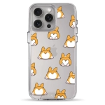 Чехол Pump Transparency Silver Button Case for iPhone 15 Pro Max Corgi Dog