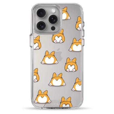 Чехол Pump Transparency Silver Button Case for iPhone 15 Pro Max Corgi Dog - цена, характеристики, отзывы, рассрочка, фото 1