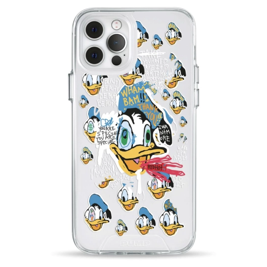 Чехол Pump Transparency Silver Button Case for iPhone 12/12 Pro Donald Duck
