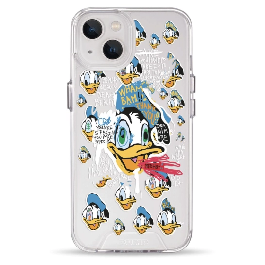Чохол Pump Transparency Silver Button Case для iPhone 13 Donald Duck