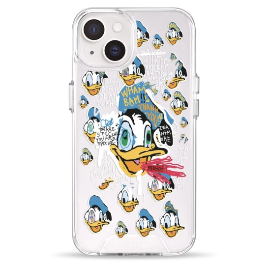 Чохол Pump Transparency Silver Button Case для iPhone 14 Donald Duck