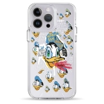 Чехол Pump Transparency Silver Button Case for iPhone 14 Pro Donald Duck