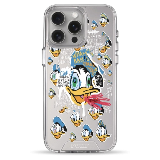 Чехол Pump Transparency Silver Button Case for iPhone 15 Pro Max Donald Duck - цена, характеристики, отзывы, рассрочка, фото 1