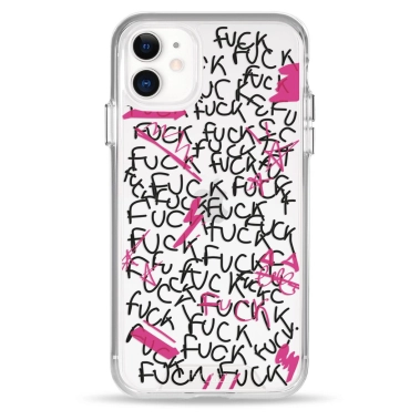 Чехол Pump Transparency Silver Button Case for iPhone 11 F#ck - цена, характеристики, отзывы, рассрочка, фото 1