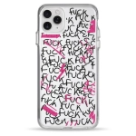 Чехол Pump Transparency Silver Button Case for iPhone 11 Pro Max F#ck