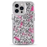 Чохол Pump Transparency Silver Button Case для iPhone 13 Pro Fuck