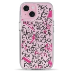 Чехол Pump Transparency Silver Button Case for iPhone 15 F#ck