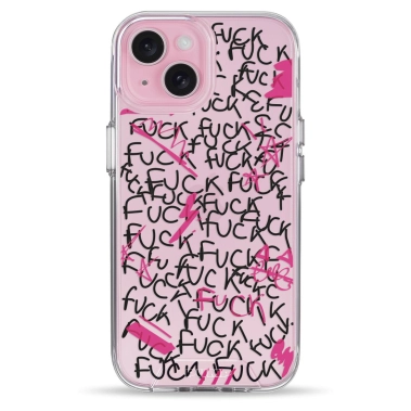 Чохол Pump Transparency Silver Button Case for iPhone 15 F#ck - цена, характеристики, отзывы, рассрочка, фото 1