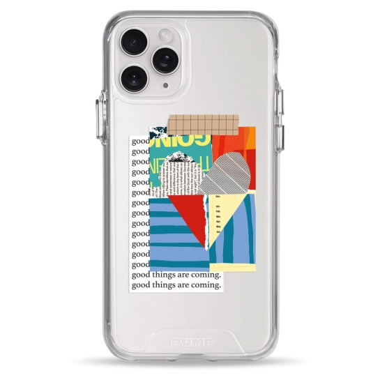 Чехол Pump Transparency Silver Button Case for iPhone 11 Pro Good Things Are Coming