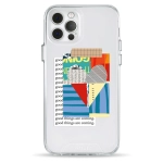 Чохол Pump Transparency Silver Button Case для iPhone 12/12 Pro Good Things Are Coming