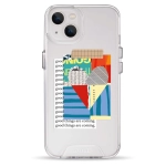 Чехол Pump Transparency Silver Button Case for iPhone 13 Good Things Are Coming