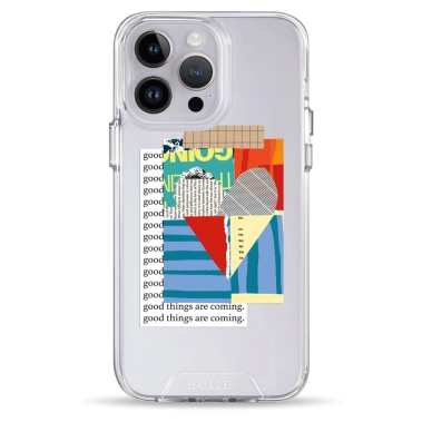 Чехол Pump Transparency Silver Button Case for iPhone 14 Pro Max Good Things Are Coming - цена, характеристики, отзывы, рассрочка, фото 1