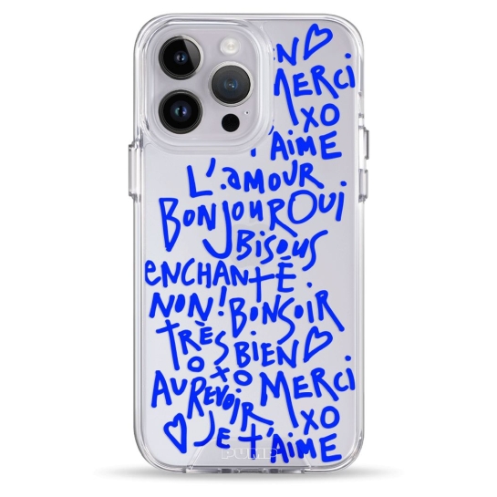 Чехол Pump Transparency Silver Button Case for iPhone 14 Pro Max Bonjour L