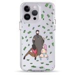 Чохол Pump Transparency Silver Button Case для iPhone 14 Pro Max Money Rain